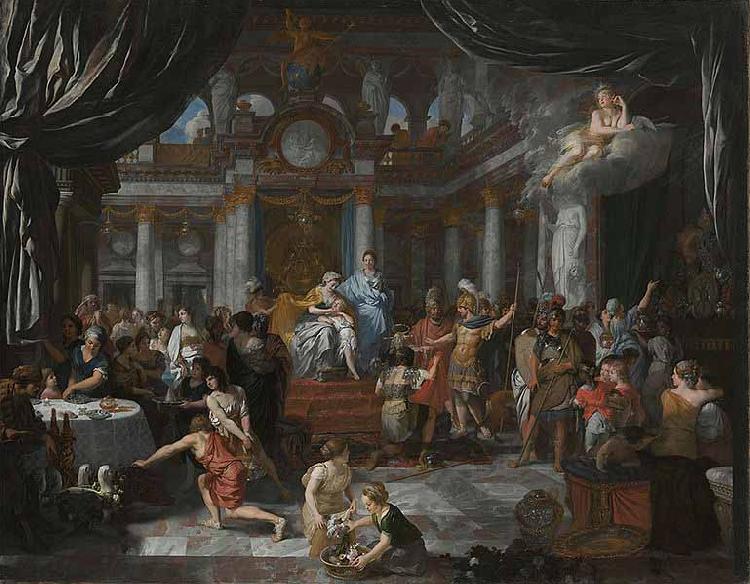 Gerard de Lairesse Aeneas beim Festmahl der Dido Sweden oil painting art